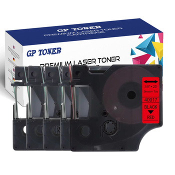 5x DYMO D1 9mm 7m Rot Schwarz GP-DY40917 x5