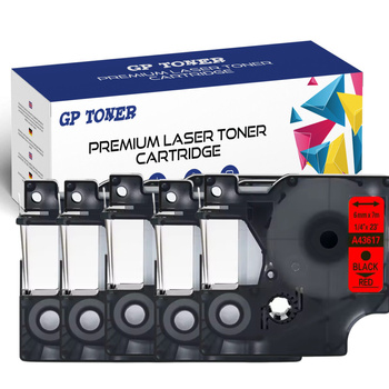 5x DYMO D1 7m 6mm gelb-schwarzes Klebeband GP-DY43617 X5