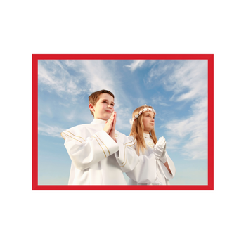 Dein Foto als Poster + roter Rahmen 50x40 cm