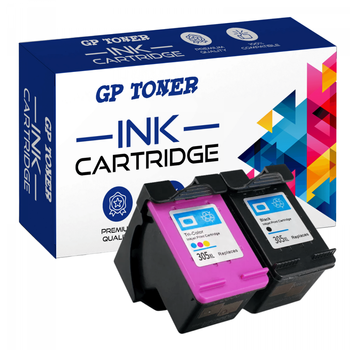 Ersatz 2 Tinten für HP 305 XL DESKJET 2710 2720 2721 Plus 4120 4122 – GP-H305XL BK+CMY