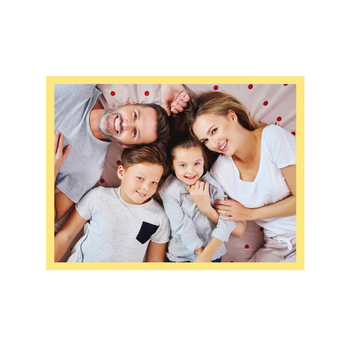 Dein Foto als Poster + gelber Rahmen 29,7x21