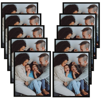 10x Schwarzer Rahmen 30x40, I L13,15,051, schwarzer Lack + Plexiglasprägung