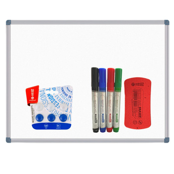 Trocken abwischbare Tafel 60 x 40 + 4 Marker + Schwamm + 12 Magnete GP-TMA-6040+MZA1+1+4