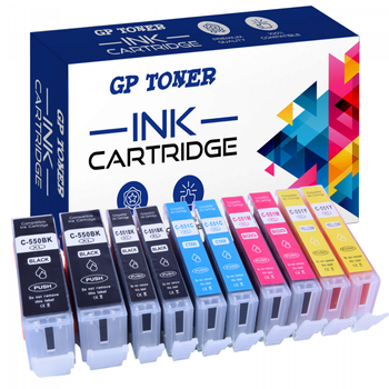 10x TINTE FÜR CANON PIXMA iP7250 iP8750 iX6850 MG5450 PGI-550xl, CLI-551xl - GP-C550XLCMYKx2