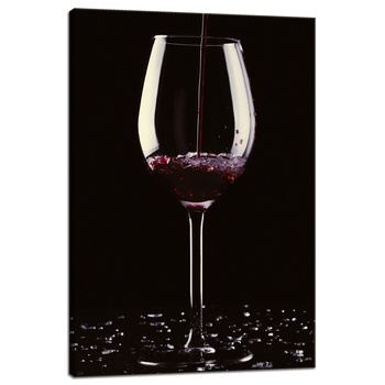 Leinwandgemälde Küche Glas Wein 40x60 cm
