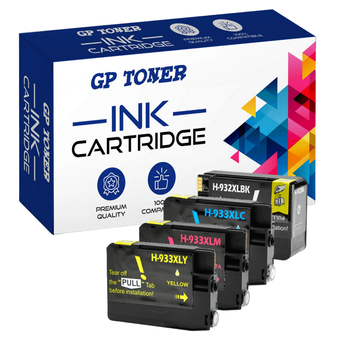 4x Ersatztinte HP 932XL 933XL OfficeJet 6100, 6600, 6700, 7110, 7610 GP-H933XLCMYK SET