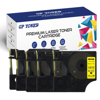 5x DYMO D1 7m 6mm gelb-schwarzes Klebeband GP-DY43618 X5