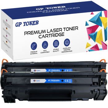 Set mit 2 Ersatztonern für HP LaserJet Pro M201d M225dw 201n 83A CF283X GP-HCF283X Drucker x2