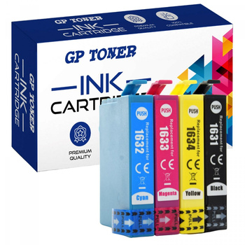 4x Ersatztinte für Epson T1631 T1632 T1633 T1634 Epson WorkForce WF-2010W WF-2500 Serie WF-2510WF WF-2520NF WF-2530WF GP-E1636CMYK KIT