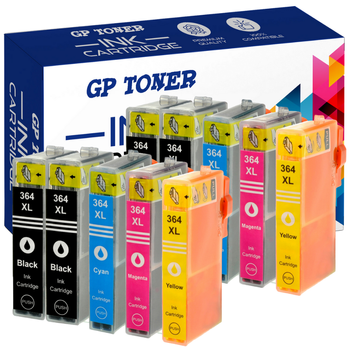10x Ersatztinte für HP 364XL 5510 5520 6520 3070a 3520 - GP-H364XLCMYKKx2 Set