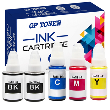 Set mit 5x Tinte für Canon Pixma G1400 G2416 G3411 GP-C490CMYKK