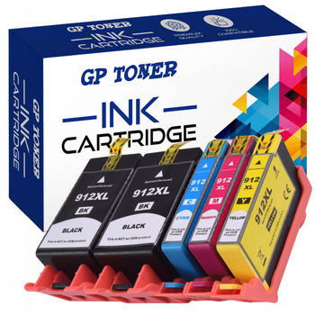 5 Tinten für HP 912 XL OFFICEJET PRO 8010 8013 8020 8023 8024 – GP-H912XL CMYKK