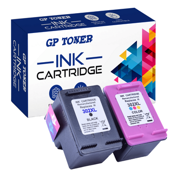 2x Ersatztinte für HP 302XL DeskJet 1110 2130 3630 4520 3830 - GP-H302XLBK+CMY Set