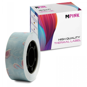 Thermoetiketten-Papierband MP-RL-15*4M-FF Flamingos im Wald
