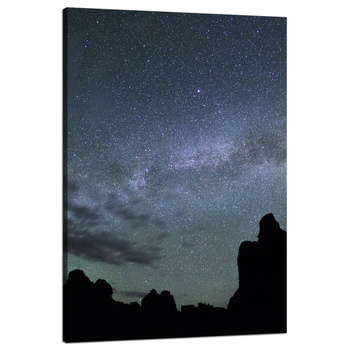 Leinwandgemälde Natur Weltraum Berge Dunkelheit Nacht 80x120