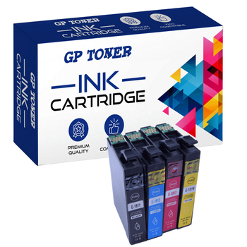 4x Ersatztinte Epson T1811-4 XP102, XP202, XP205, XP30, XP305, XP405 - GP-E1815 SET