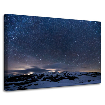 Leinwandgemälde Weltraum Natur Berge im Schnee 90x60