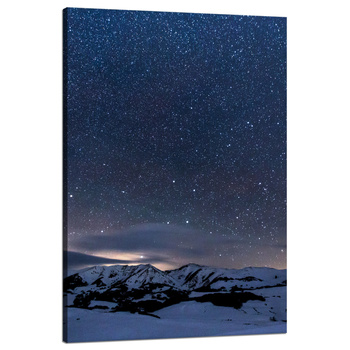 Leinwandgemälde Weltraum Natur Berge im Schnee 80x120