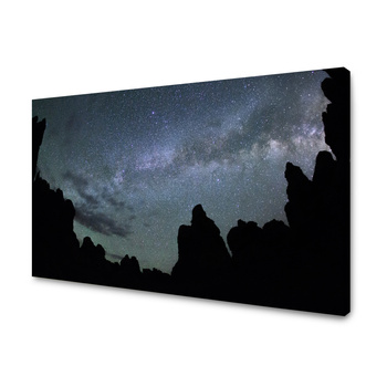 Leinwandgemälde Natur Weltraum Berge Dunkelheit Nacht 90x60