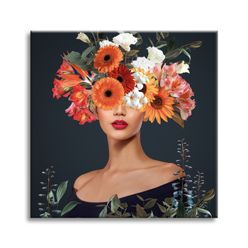 Leinwandgemälde Menschen Blumen Moderne Kunst 90X90 cm