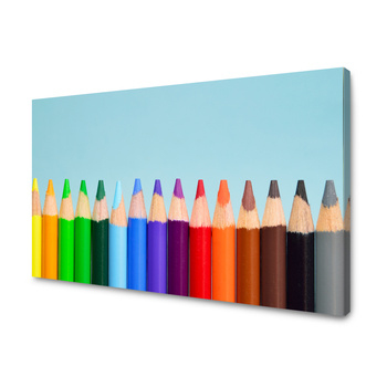 Leinwandgemälde Regenbogenstifte 90x60