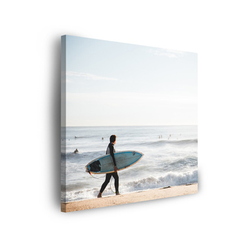 Leinwandgemälde Surfen Meerwasser Sommerstrand 90x90