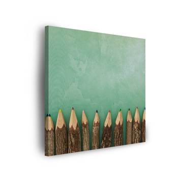Leinwandgemälde Buntstifte 90x90
