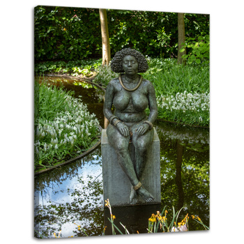 Leinwandgemälde Architekturskulptur einer Frau 30x40 cm