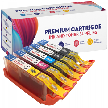 5x Ersatztinte Canon PGI-550 XL CLI-551 XL IP7250, MG5450, MG5550, MG6350, MX725, MX925 - GP-C550CMYK PREMIUM SET