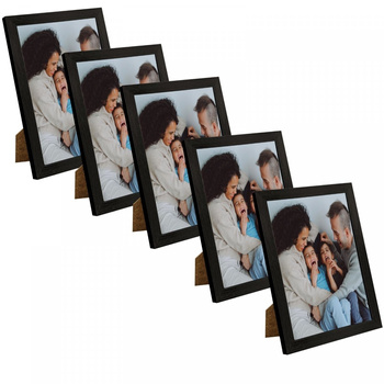 SET Schwarzer Fotorahmen 18x24 - 5-tlg