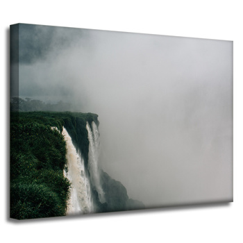 Leinwandgemälde Natur Berge Wasserfall 40x30 cm