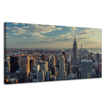 Leinwandgemälde Architektur Sonnenuntergang Manhattan 120X60 cm