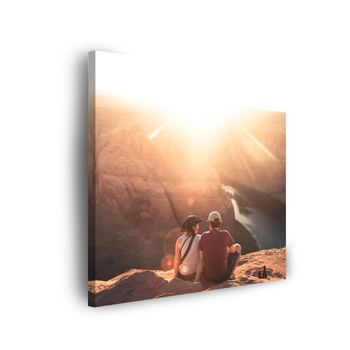Leinwandgemälde Grand Canyon Paar Sun River 90x90