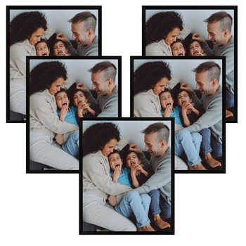 5x Schwarzer Rahmen 24x30, I L13,15,051, Plexiglas