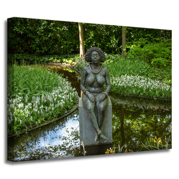 Leinwandgemälde Architekturskulptur einer Frau 40x30 cm