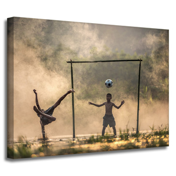 Leinwanddruck Jugendfußballspiel 40x30 cm