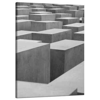 Leinwandgemälde Abstrakte Betonwürfel 50X70