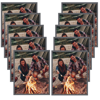 10x Grauer Rahmen 21x29,7, I L13,15,064, Steingraues graues Plexiglas