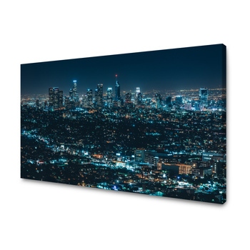 Leinwandgemälde Architektur von Los Angeles bei Nacht 40X30 cm