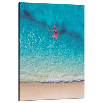 Leinwandgemälde Kayak Beach People Rest 80x120 cm