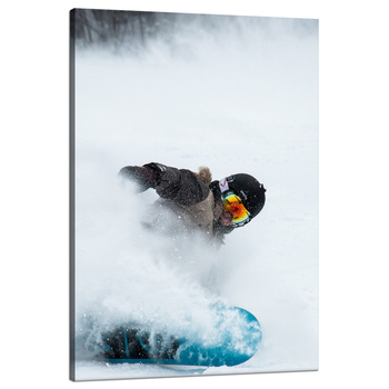 Leinwandgemälde Snowboard Schnee Winter 80x120