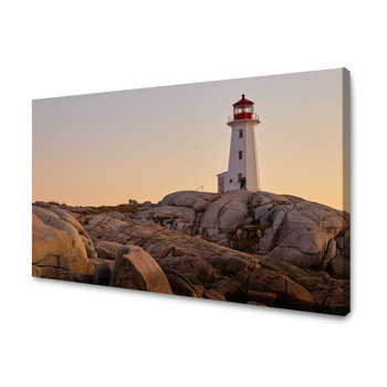 Leinwandgemälde Natur Leuchtturm 100x80 cm