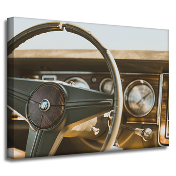 Leinwandgemälde Oldtimer 40x30 cm