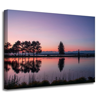 Leinwandgemälde Natur Sonnenuntergang über dem Wasser 40x30 cm