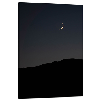 Leinwandgemälde Natur Nacht Dark Moon Mountains 80x120