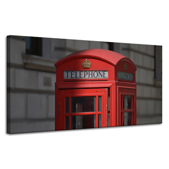 Leinwandgemälde Architektur Telefonzelle London 120X60 cm