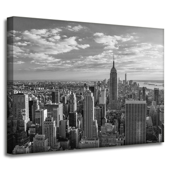 Leinwandgemälde Architektur schwarz-weiß Manhattan 40X30 cm