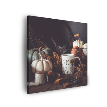 Leinwandgemälde Retro Vintage Kürbisse Herbst 90x90