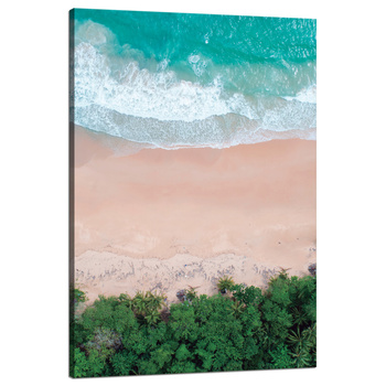 Leinwandgemälde Strand Meer Wellen Wasser Natur 80x120 cm