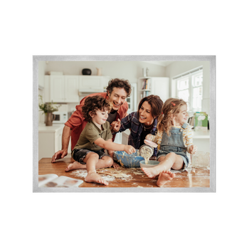 Dein Foto als Poster + Silberrahmen 30x24 cm